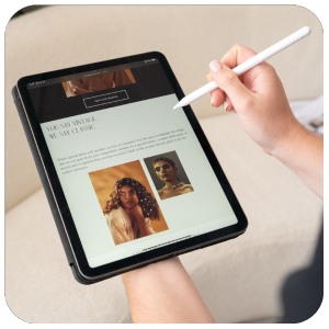 présentation d'une campagne marketing sur une tablette